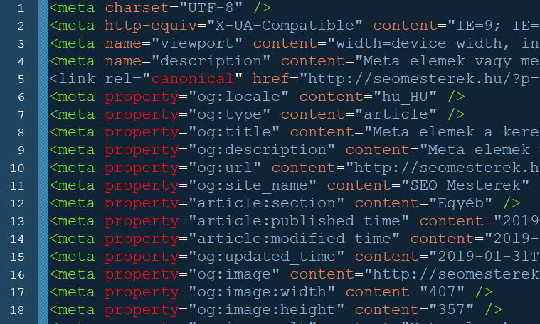 Meta elemek a keresőoptimalizálásban